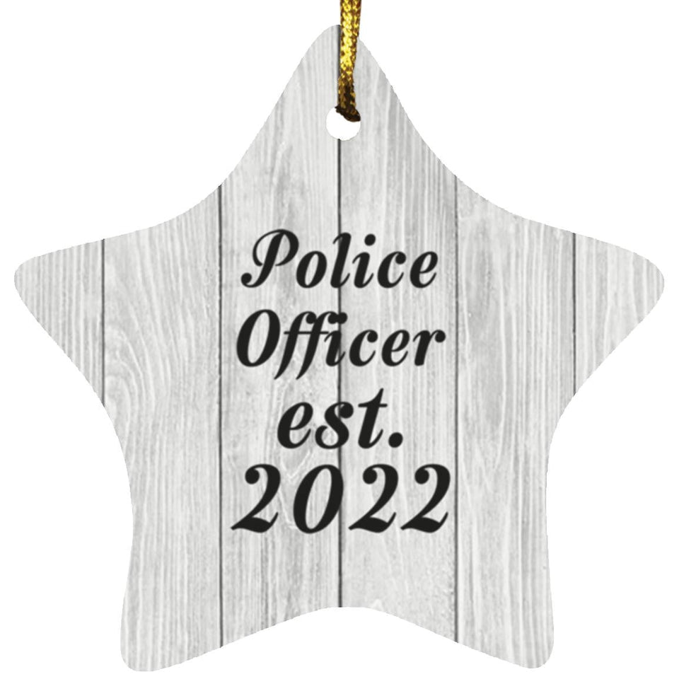 Police Officer Established Est. 2022 - Star Ornament F