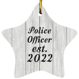 Police Officer Established Est. 2022 - Star Ornament F