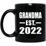 Grandma Established EST. 2022 - 11oz Coffee Mug Black