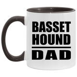 Basset Hound Dad - 11oz Accent Mug Black