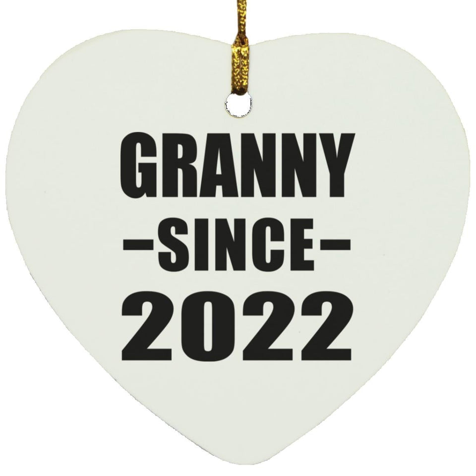 Granny Since 2022 - Heart Ornament