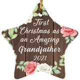 First Christmas As an Amazing Grandfather 2021 - Star Ornament A