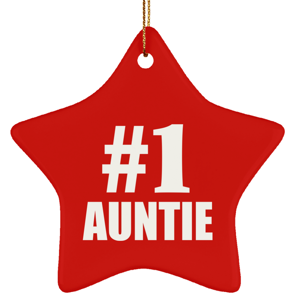 Number One #1 Auntie - Star Ornament