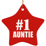 Number One #1 Auntie - Star Ornament