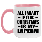 All I Want For Christmas Is My Laperm - 11oz Accent Mug Pink