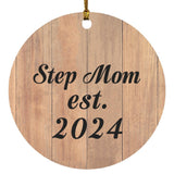 Step Mom Established EST. 2024 - Circle Ornament C