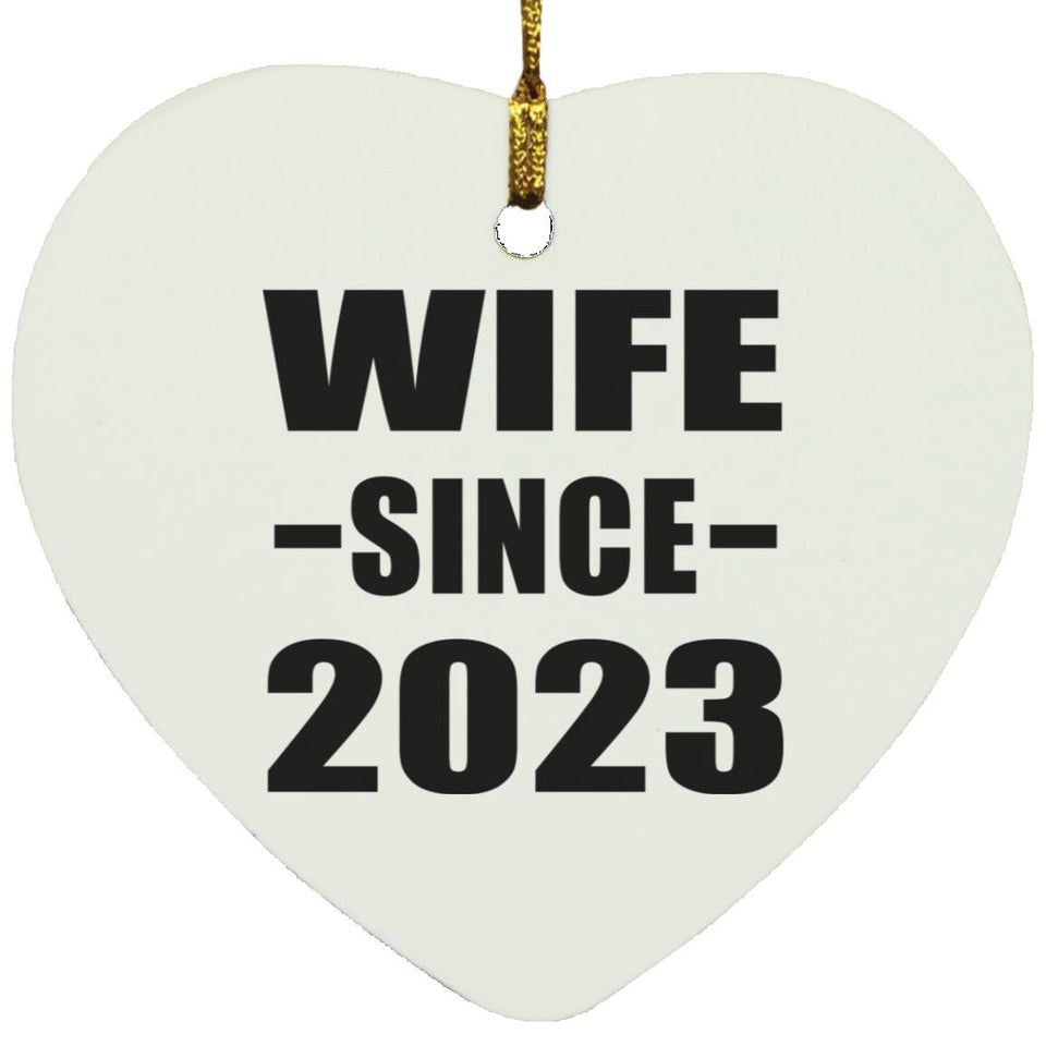 Wife Since 2023 - Heart Ornament