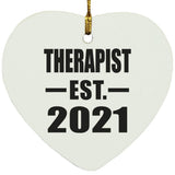 Therapist Established EST. 2021 - Heart Ornament