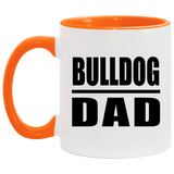 Bulldog Dad - 11oz Accent Mug Orange