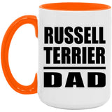 Russell Terrier Dad - 15oz Accent Mug Orange