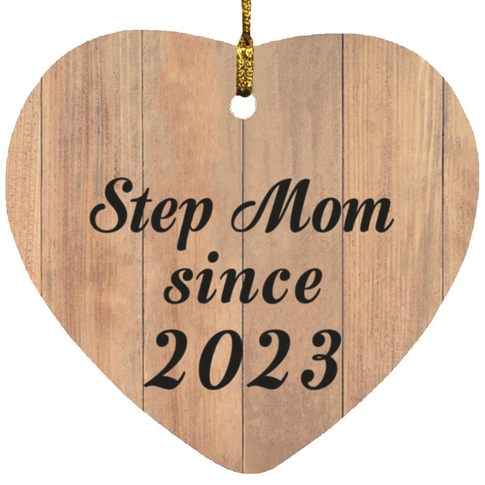 Step Mom Since 2023 - Heart Ornament C