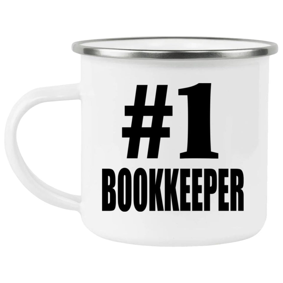 Number One #1 Bookkeeper - 12oz Camping Mug