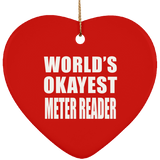 World's Okayest Meter Reader - Heart Ornament
