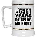 81st Anniversary Square Root of 6561 Years of Being Mr Right - Beer Stein