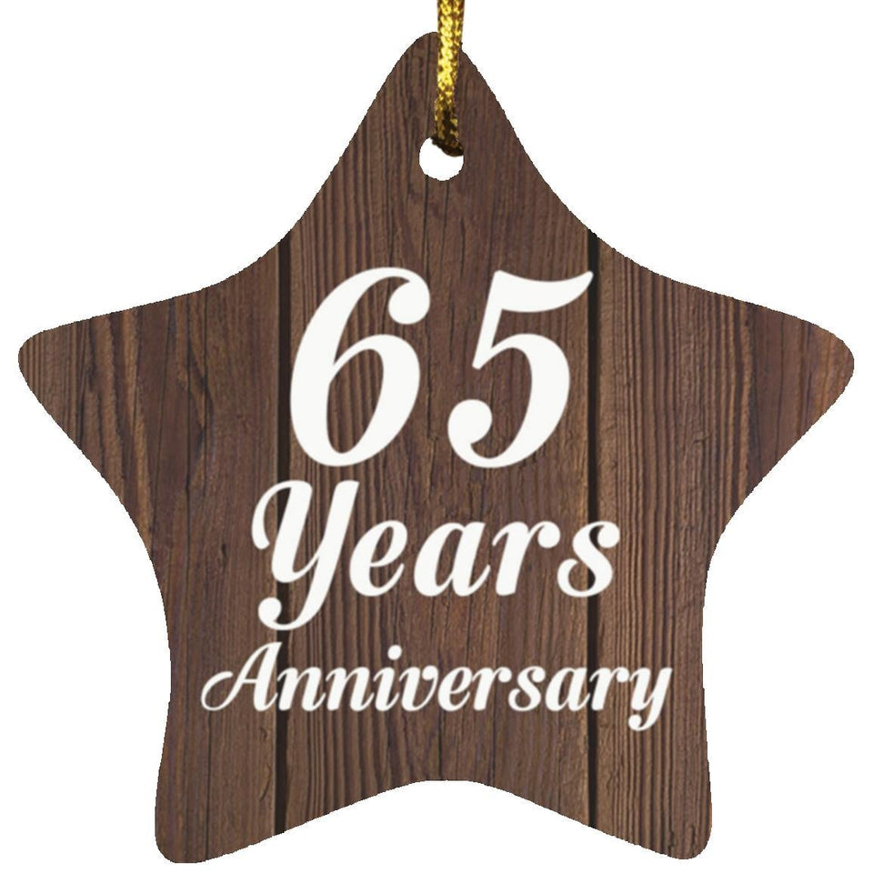 65th Anniversary 65 Years Anniversary - Star Ornament D