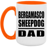 Bergamasco Sheepdog Dad - 15oz Accent Mug Orange