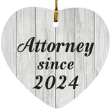 Attorney Since 2024 - Heart Ornament F