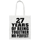 27th Anniversary 27 Years Of Being Mr Perfect - Tote Bag White