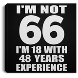 66th Birthday I'm Not 66 I'm 18 With 48 Years Experience - Canvas Square