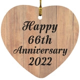 Happy 66th Anniversary 2022 - Heart Ornament C