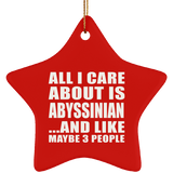 All I Care About Is Abyssinian - Star Ornament