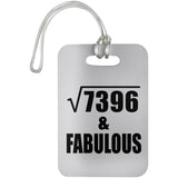 86th Birthday Square Root of 7396 & Fabulous - Luggage Bag Tag