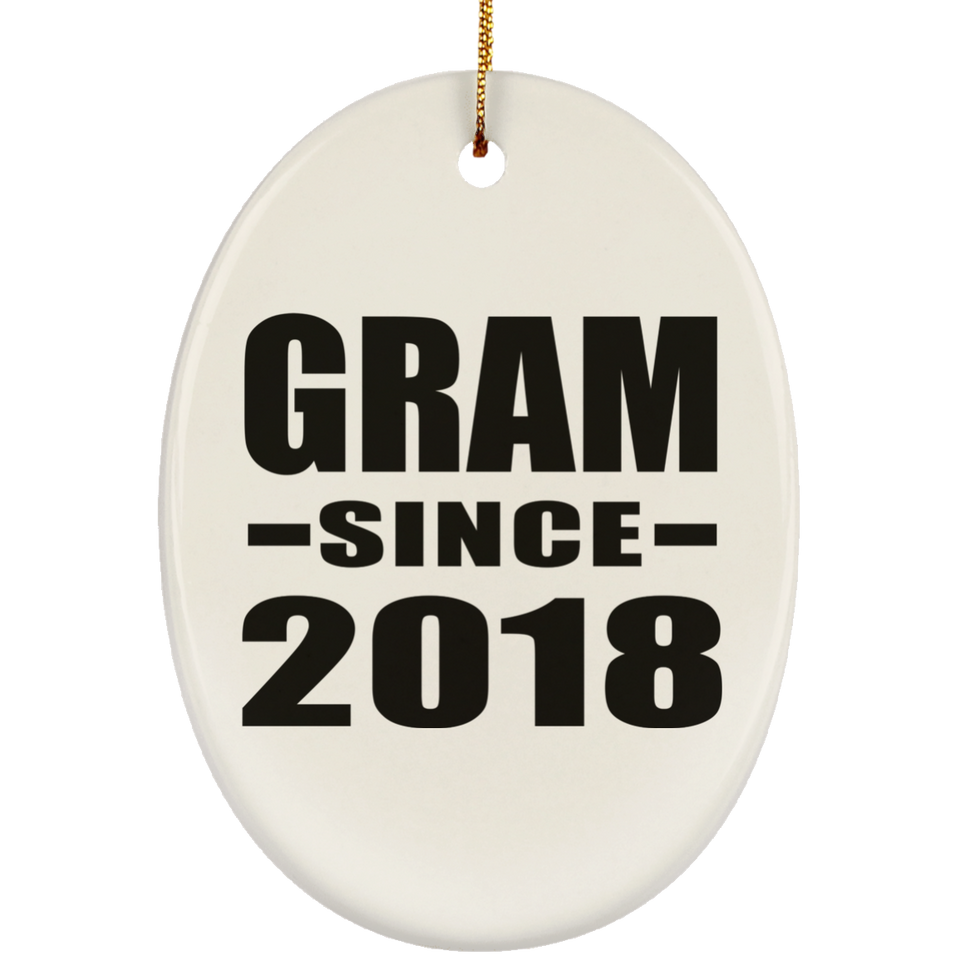 Gram Since 2018 - Oval Ornament