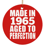 59th Birthday Made In 1965 Aged to Perfection - Circle Ornament