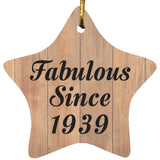 85th Birthday Fabulous Since 1939 - Star Ornament C