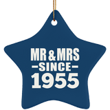 69th Anniversary Mr & Mrs Since 1955 - Star Ornament