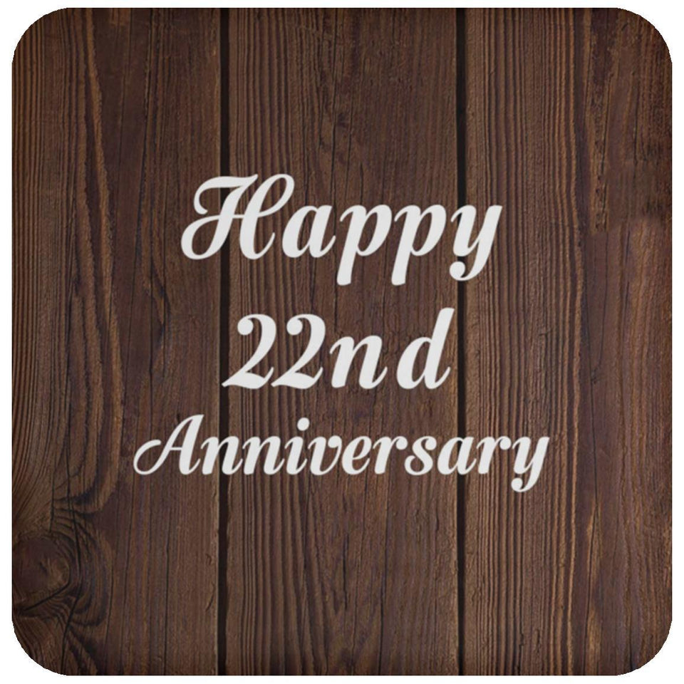 Happy 22nd Anniversary - Drink Coaster D