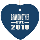 Grandmother Established EST. 2018 - Heart Ornament