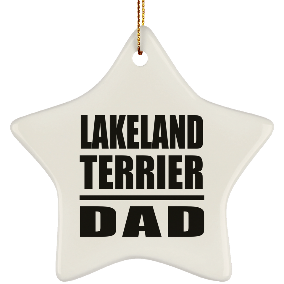 Lakeland Terrier Dad - Star Ornament