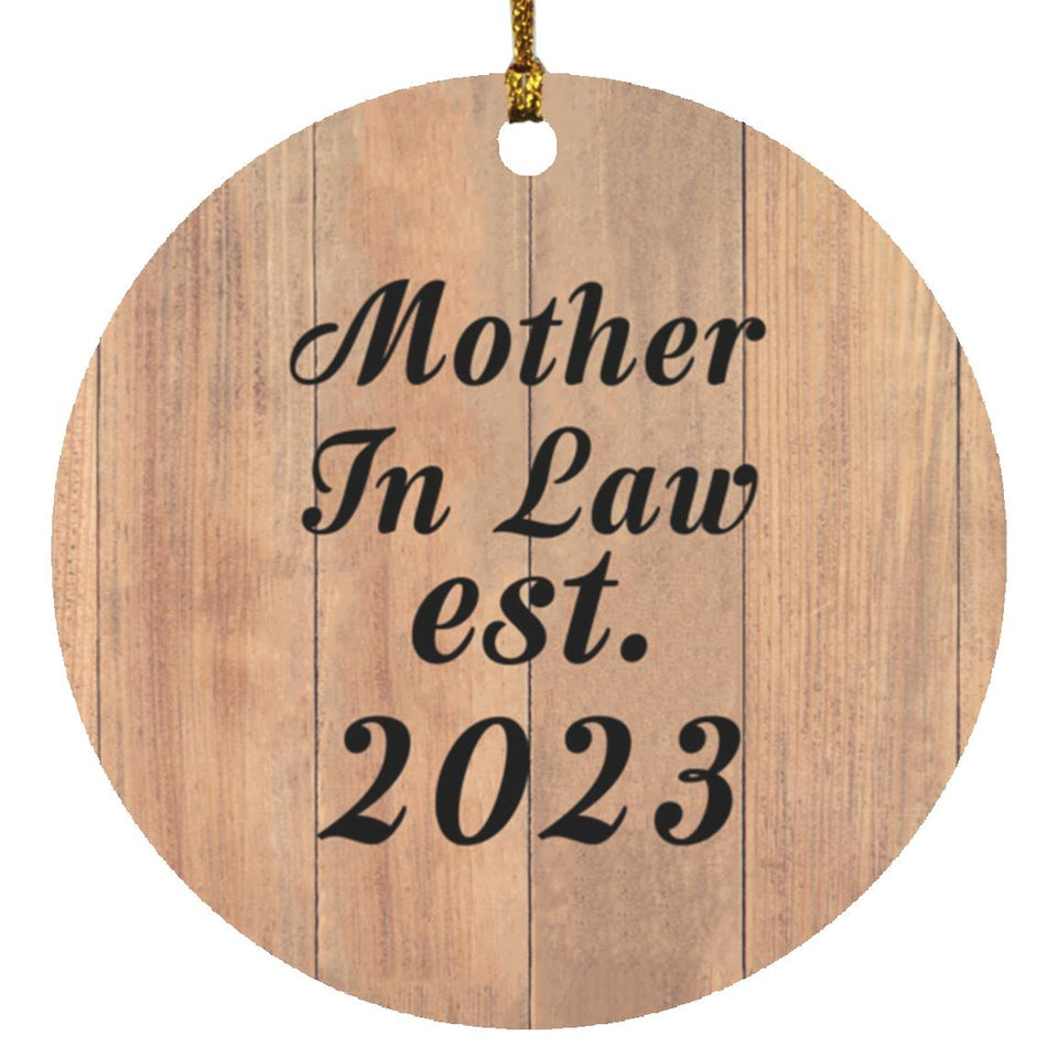 Mother In Law Established EST. 2023 - Circle Ornament C