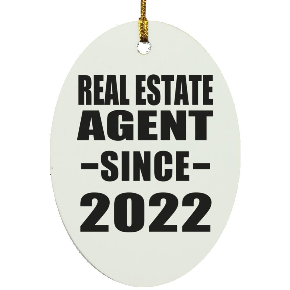 Real Estate Agent Since 2022 - Oval Ornament