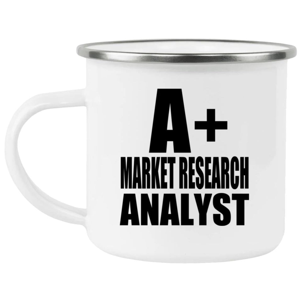 A+ Market Research Analyst - 12oz Camping Mug