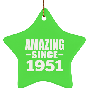 73rd Birthday Amazing Since 1951 - Star Ornament