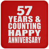 Happy 57th Anniversary 57 Years & Counting - Drink Coaster