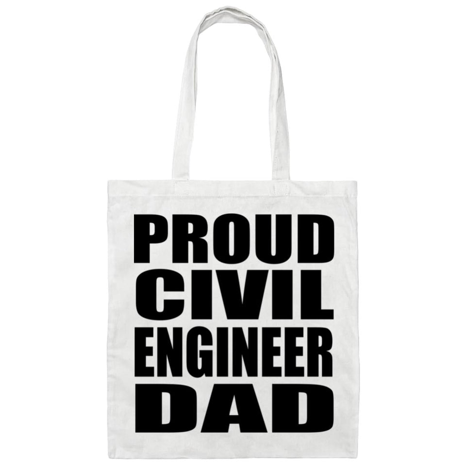 Proud Civil Engineer Dad - Tote Bag White