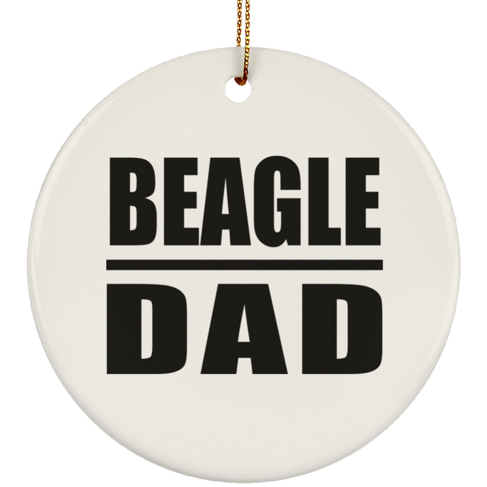 Beagle Dad - Circle Ornament
