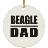 Beagle Dad - Circle Ornament