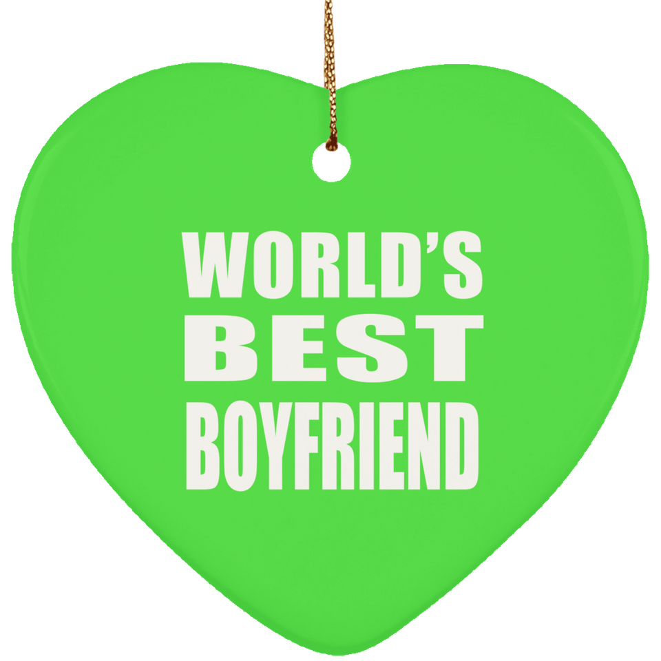World's Best Boyfriend - Heart Ornament