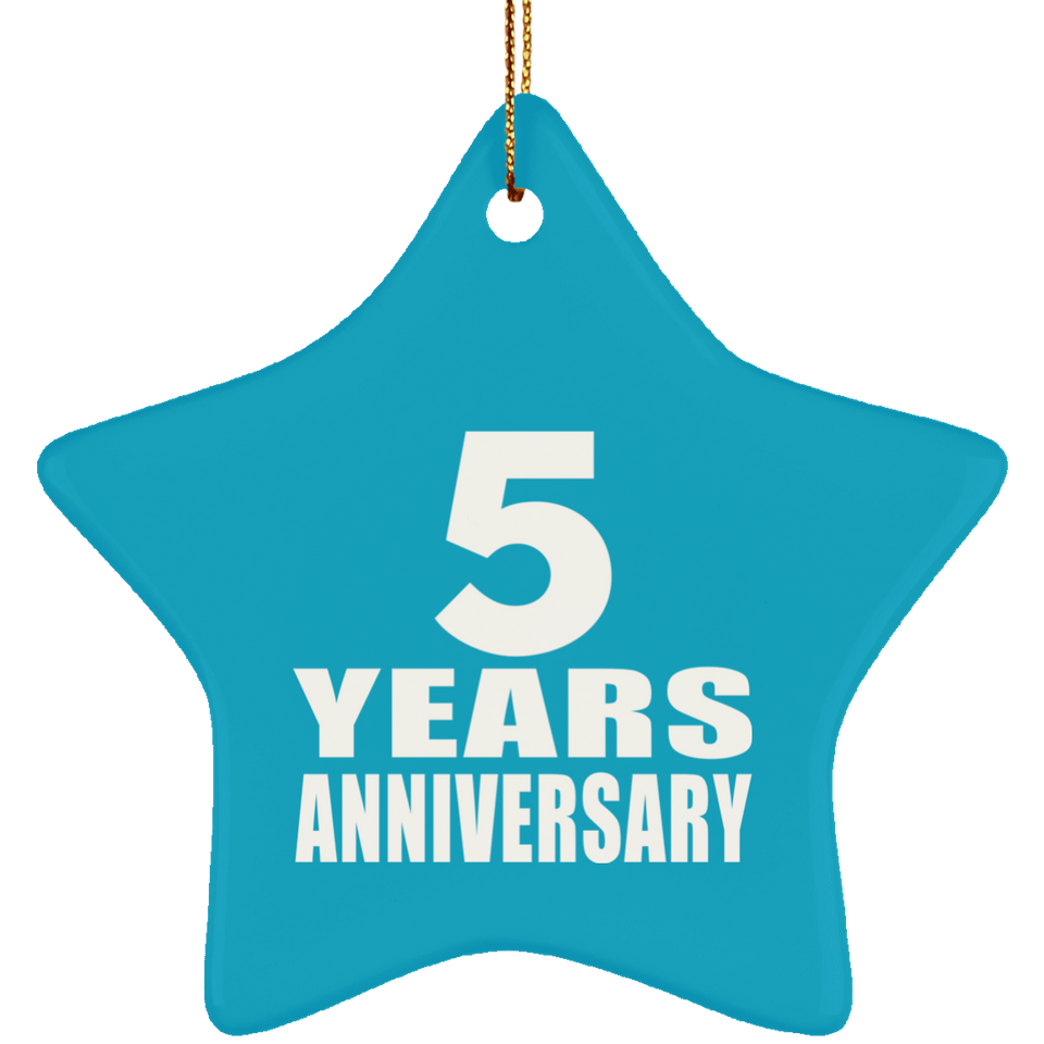 5th Anniversary 5 Years - Star Ornament