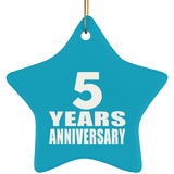 5th Anniversary 5 Years - Star Ornament