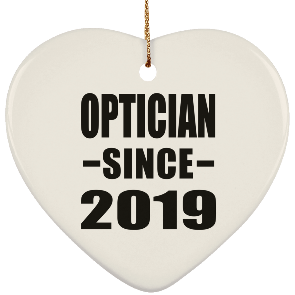 Optician Since 2019 - Heart Ornament