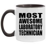 Most Awesome Laboratory Technician - 11oz Accent Mug Black