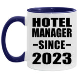 Hotel Manager Since 2023 - 11oz Accent Mug Purple