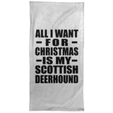 All I Want For Christmas Is My Scottish Deerhound - Hand Towel