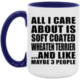 All I Care About Is Soft Coated Wheaten Terrier - 15oz Accent Mug Purple