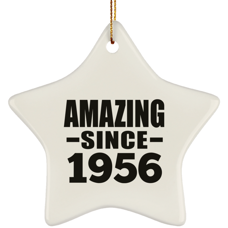 68th Birthday Amazing Since 1956 - Star Ornament